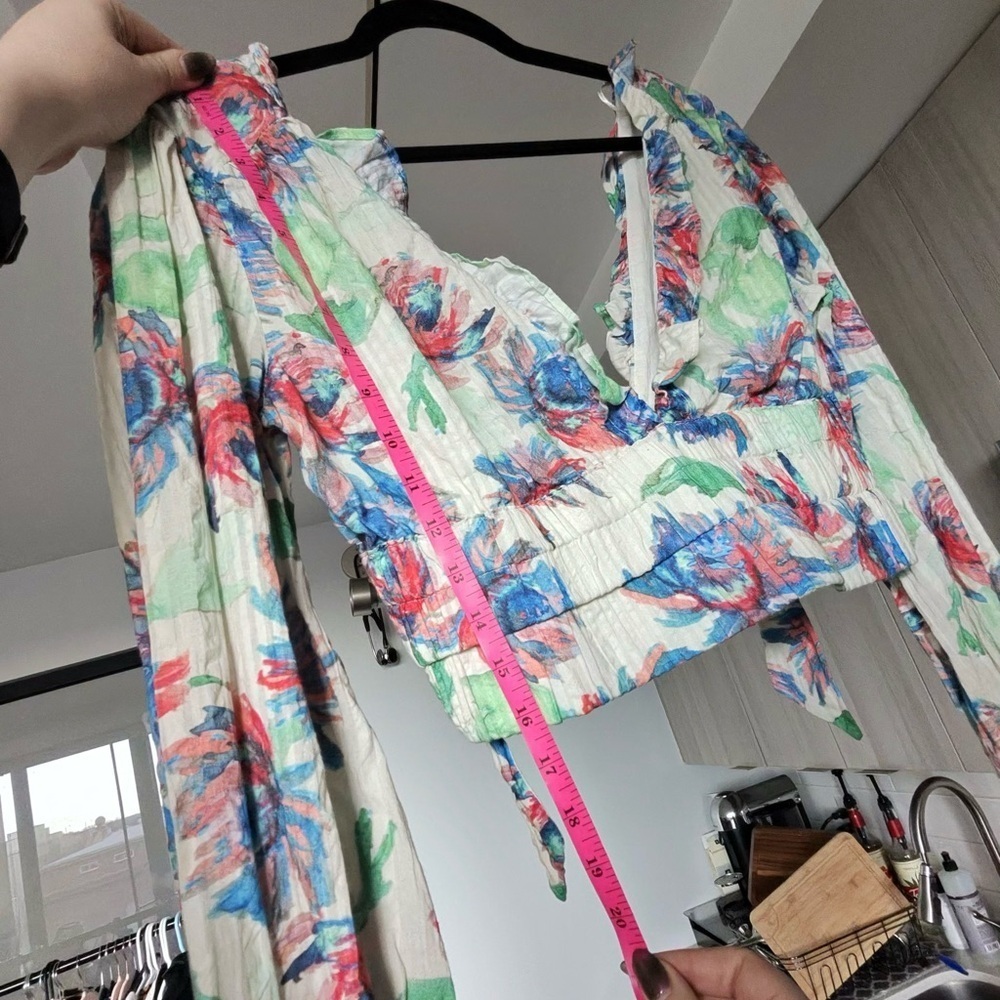 Anthropologie Floral Banded Blouse Size XS - Picture 14 of 15
